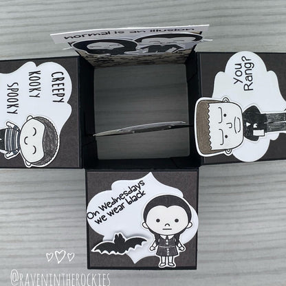 Handmade Card: Spooky Family box