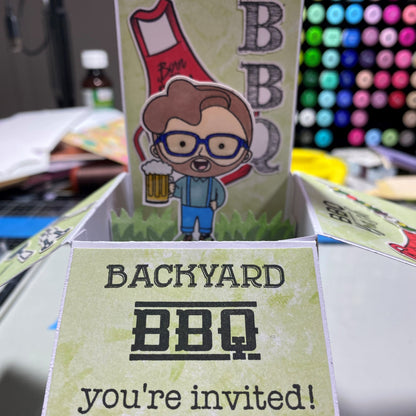 Handmade Card: BBQ Invitation box