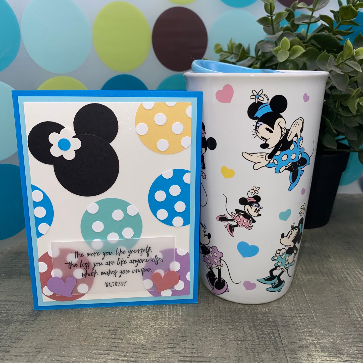 Card & Cup: Polka Dot Ears